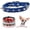 Navy Blue, variant on Mumup Spiked Puppy Dog Collar Soft Pu Leather Mushrooms Rivet Spike Stud Studded Cat Collars Adjustable for Girl Boy Pet Kitten