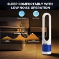 thumbnail image 5 of SHOUFTW 41" Tower Fan with Remote, 8 Speeds Oscillating Floor Fan, 80° Wide Oscillation, 8H Timer, Quiet Cooling Fan for Bedroom, Blue White, 5 of 10