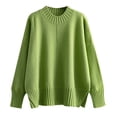 thumbnail image 4 of Sweater for Women, Fall Sweaters for Women, Crewneck Solid Color Pullover, Long Sleeve Loose Thin Knit for Autumn and Winter Layering, 4 of 4