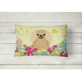 thumbnail image 2 of Carolines Treasures BB6104PW1216 Easter Eggs Pekingese Fawn Sable Canvas Fabric Decorative Pillow, 12H x16W, multicolor, 2 of 3