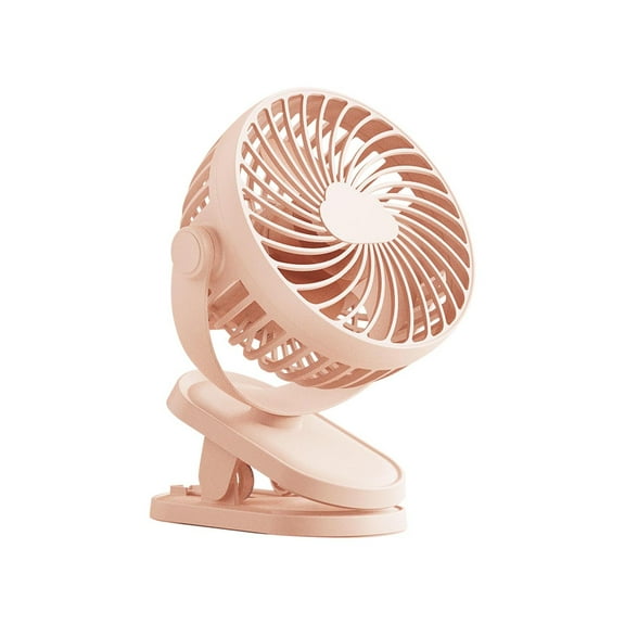 Harlier Portable Clip on Fan Battery Operated, Small Powerful USB Desk Fan, 3 Speed Quiet Rechargeable Mini Table Fan, 360° Rotate Personal Cooling Fan for Home Office Stroller Camping