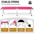 thumbnail image 3 of LiteHaven Camp Bed, Portable Folding Camping Cot for Adults,Indoor Outdoor Portable Sleeping Cot for Hiking, Camping with Carrying Bag Army (Pink), 3 of 9