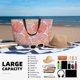 thumbnail image 5 of Easygdp Corals Bolsa de Viaje de Playa de Gran Capacidad, Bolsa Tote Perfecta para la Playa, Escapadas de Fin de Semana y Viajes, 5 of 7