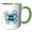 Green/White, variant on 3drose, Super Father Written Inside a Blue Sound Effect Speech Bubble., 15oz Two-tone Red Mug