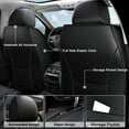 thumbnail image 2 of DIKSOAKR Seat Covers Fit for Hyundai Elantra 2017-2025 Car Seat Covers Full Set 5 Seats Waterproof Leather Automotive Seat Cushion Protector Black, 2 of 7