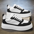 thumbnail image 4 of New/Men's Classic White Casual Sneakers with Asymmetrical Grid Texture on Synthetic Upper Lightweight Lace-Up Design  All Season Versatile Everyday Footwear, 4 of 7