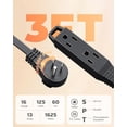 thumbnail image 3 of Cable de extensión DEWENWILS, enchufe plano giratorio de 360°, 3 pies, paquete de 2, 3 of 8