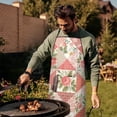 thumbnail image 4 of Pioneer Flower Floral Print Pattern Apron-Garden Aprons for Women with Pockets-Cotton Linen Waterproof Kitchen Cooking Gardening Aprons Adjustable for Kitchen,Cooking,BBQ and Salon 33x27 Inch, 4 of 7
