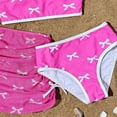 thumbnail image 6 of XZNPDUCQ Fashionable And Cute Girls Swimsuit With Bow Print Two Piece Swimsuit Set Swimming Suit For Girls 8Y Hot Pink, 6 of 6