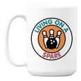 thumbnail image 1 of Bowling Mug Living on a Spare Sports Funny Ceramic Coffee & Tea Mug (15oz), 1 of 6