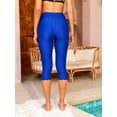 thumbnail image 3 of Attraco Swim Pants for Women High Waisted Swim Capris Swim Shorts Wavy Edge Swimming Leggings, 3 of 4