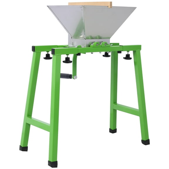 7L Manual Fruit Crusher, Stainless Steel Juicer Grinder for Wine & Cider Making with Stand