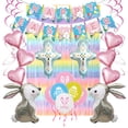 thumbnail image 2 of 1 Pce Ballon Réutilisable Ballons Joyeuses Pâques Ballons Œuf de Pâques Ballons Lapin Ballon Mylar pour Anniversaire de Lapin Décoration Intérieure Extérieure, 2 of 7