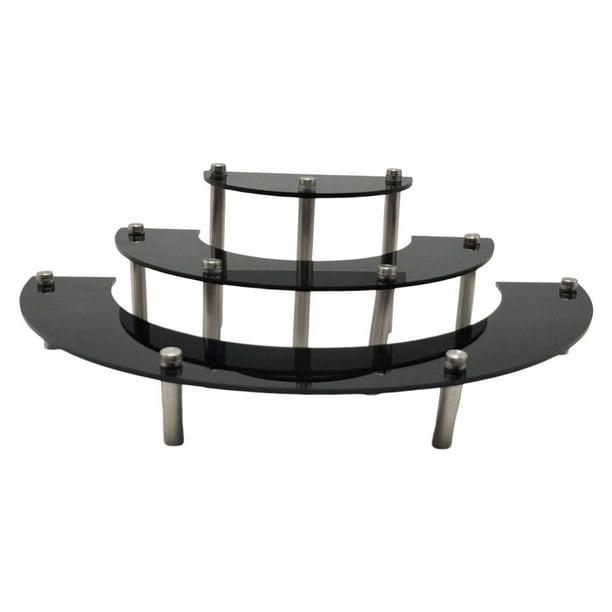 Acrylic Cupcake Holder Stand, Dessert and Appetizer Display 3 Tier Half