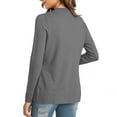 thumbnail image 4 of IROINNID Cardigan for Women Open Front On Sale Lightweight Cardigan Fitted Jacket Casual Office Cropped Outerwear,Dark Gray, 4 of 7