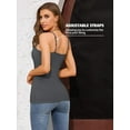 thumbnail image 4 of SURJDE Women's Cotton Camisole Shelf Bra Spaghetti Straps Tank Top 2 Packs, 4 of 6