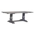 thumbnail image 2 of Wooden Rectangular Dining Table With Trestle Base, Gray, 2 of 18