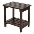 thumbnail image 3 of Shine Company Rectangular Wood End Table Indoor/Outdoor Side Table in Brown, 3 of 3