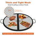 thumbnail image 5 of Heavy-Duty Carbon Steel Fire Pit Grill Grate, 30.5 Inch Round Foldable Portable BBQ Cooking Grid with Non-Stick Coating, Handles for Camping, RV, Backyard, Easy Clean, Rust Resistant, 5 of 8