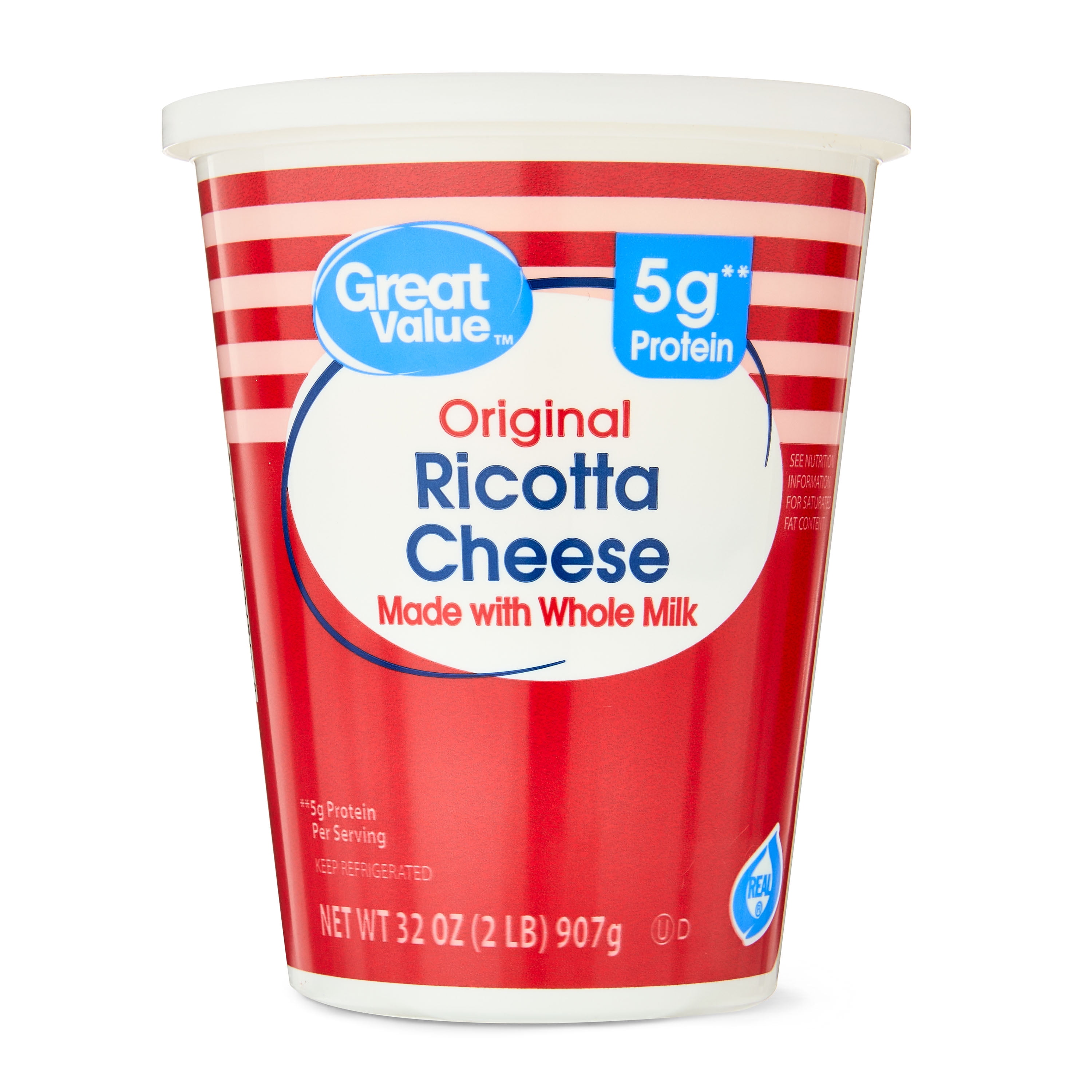 Great Value Original Ricotta Cheese, 32 oz