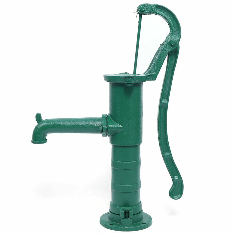 VEVOR Antique Hand Water Pump Pitcher Pump Cast Iron for Yard Ponds Garden Green YLSFB1AAUECL03ENEV0