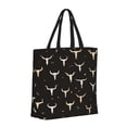 thumbnail image 2 of Sigee Cow Skulls Print Large Capacity Zippered Tote Bag - Durable, Stylish and Versatile for Everyday Use, 2 of 9