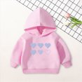 thumbnail image 2 of KPOPLK Hoodies for Kids Oversized Soft Fleece Sweatshirts Long Sleeve Pullover Top Casual Loose Fall Clothes for Boys Pink Size 5-6 Years, 2 of 7