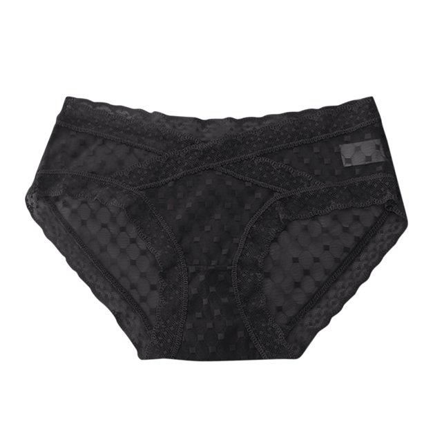 B91xZ Culottes pour Femmes Respirantes String Sans Couture, L Noir