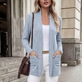 thumbnail image 2 of BUIGTTKLOP Women's Long Sleeve Cardigan Lightweight Casual Open Front Cardigans with Pockets, 2 of 8