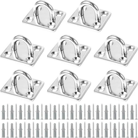 

8 Stainless Steel Eye Plates for Marine/Outdoor Use