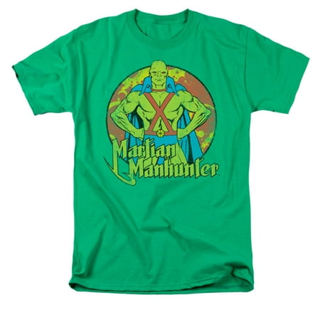 DC Comics Men's  Martian Manhunter T-shirt Green (Best Martian Manhunter Comics)