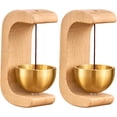 thumbnail image 1 of Shopkeepers Bell for Door Opening, Magnetic Shopkeepers Bell Cute Door Chime Simple Design Easy to Use Bell for Door Opening Widely Used for Cafe Front Door Pet Door Store Refrigerator (Light Color), 1 of 7