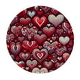 thumbnail image 2 of PIKWEEK  Red Heart Valentin's Day Round Tablecloth, Fitted Round Table Cloth with Elastic Edge Wipeable Table Protector for Indoor Outdoor Party Picnic, 2 of 7