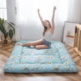 thumbnail image 2 of COSMOGO Floral Printed Japanese Roll Up Floor Futon Mattress flower 2 60" x 80" x 3" Polyester, Foam, 2 of 5