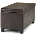 thumbnail image 4 of Trent Home Faux Leather Storage Ottoman Bench in Brown, 4 of 9