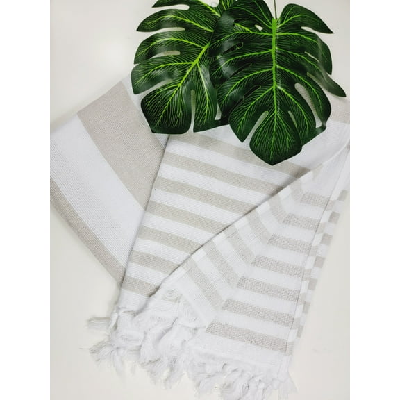 One sided Terry Towel - Sand free beach and Bath towel- Beige