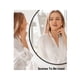 thumbnail image 4 of 20/24/30/32 pulgada 5mm extra - thick round mirror con matte negra aluminum alloy frame. hd moderno cute wall mirror para nursery, sala de estar, vanity, 4 of 8
