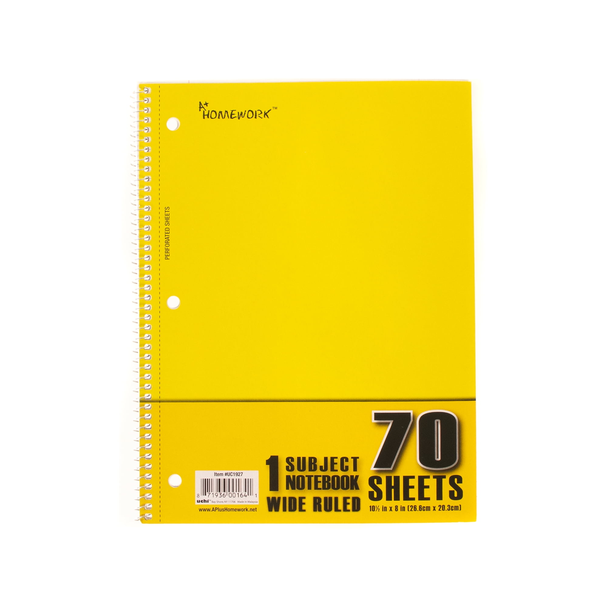 West Coast Paracord Spiral Notebooks - 70 Sheets, 6 Pack Wide Ruled School Supplies