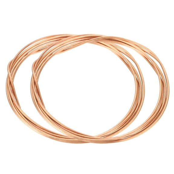 Uxcell 2 Rolls 13 Gauge Soft Copper Wire 6 Feet 99.9% Solid Pure Bare Copper Wire