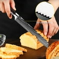 thumbnail image 4 of 13 Inch Serrated Bread Knife Ultra Sharp Carbon Steel Kitchen Chef Cake Slicer, 4 of 6