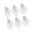 thumbnail image 4 of Pinzas para el cabello de hueso, pinzas para el cabello con mano de esqueleto, pinzas para el cabello con diamantes de imitación, pinzas para el cabello con mano de esqueleto, probadas profesionalmente, 4 of 8