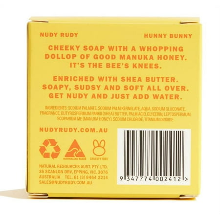 Nudy Rudy - Bar Soap - Hunny Bunny - White