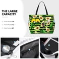 thumbnail image 3 of Easygdp Avocado Green Striped Bolsa de Viaje de Playa de Gran Capacidad, Bolsa Tote Perfecta para la Playa, Escapadas de Fin de Semana y Viajes, 3 of 7