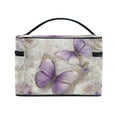 thumbnail image 4 of DIXRUYEE Train Case Cosmetics Organizer Fashion Delicate Butterflies Printed Size: 9x6.2x6.5 in, 4 of 5