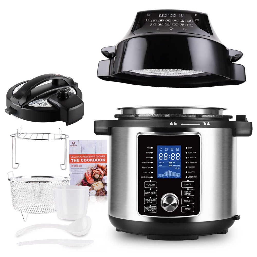 MOOSOO 12in1 Electric Pressure Cooker, 6 Quart Electric
