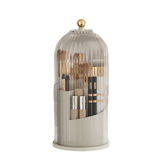 ACDANC Makeup Organizer,Rotating Partition Vanity Organizer,Transparent Make Up Organizers and Storage with Cover Band,Style 6