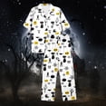 thumbnail image 7 of Womens Pajama Sets Halloween Silk Satshort Sleeve Button Up Top Shorts Comfortable Fall Winter Sleepwear Loungewear Nightwear Nightclothes Homewear, 7 of 7