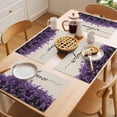 thumbnail image 5 of Purple Lavender Placemats Set of 2, Welcome Spring Pastoral Non-Slip Place Mats Washable Table Mats for Kitchen Dining Table Decorations Indoor/Outdoor, 5 of 9