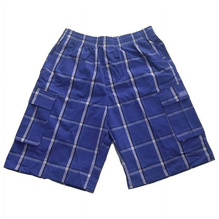 Shaka Wear Men's Relaxed Fit Plaid Cargo Shorts S~5XL - Walmart.com