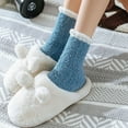 thumbnail image 6 of Deago 3 Pairs Womens Fuzzy Socks Slipper Coral Fleece Fluffy Cabin Plush Warm Winter Sleep Home Soft Cozy Socks (Purple), 6 of 9